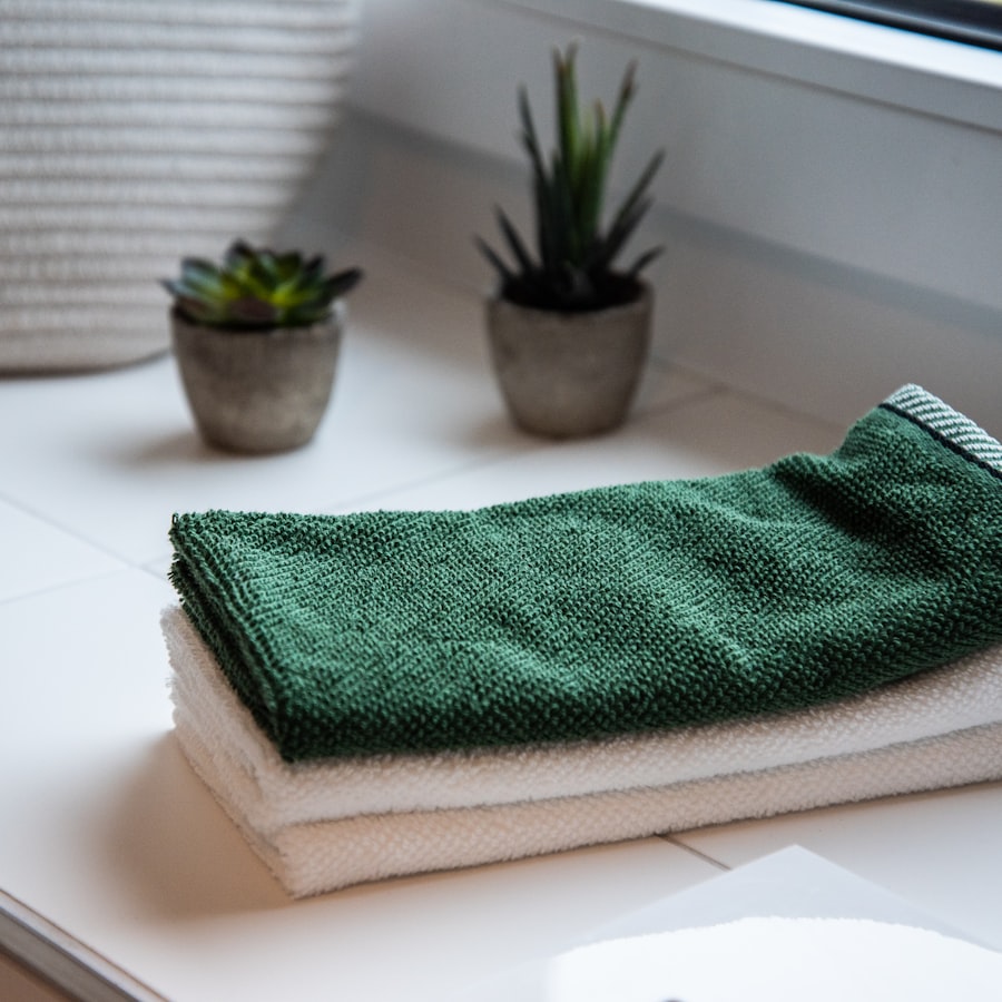 Folded towels