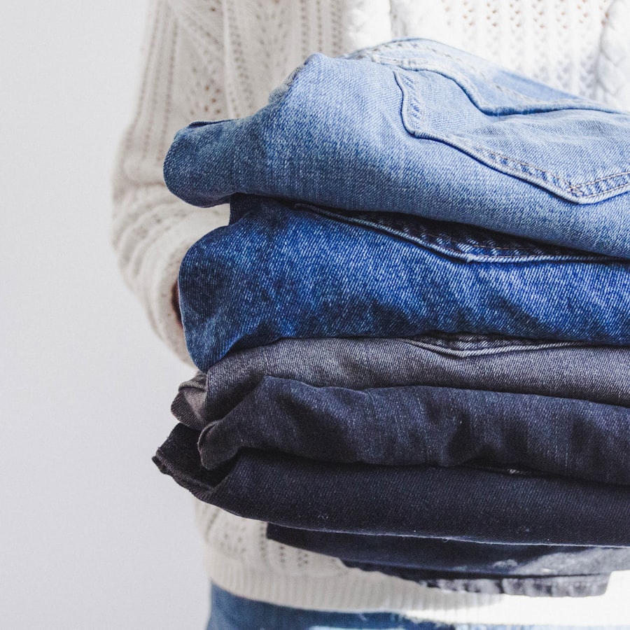 Neatly folded laundry