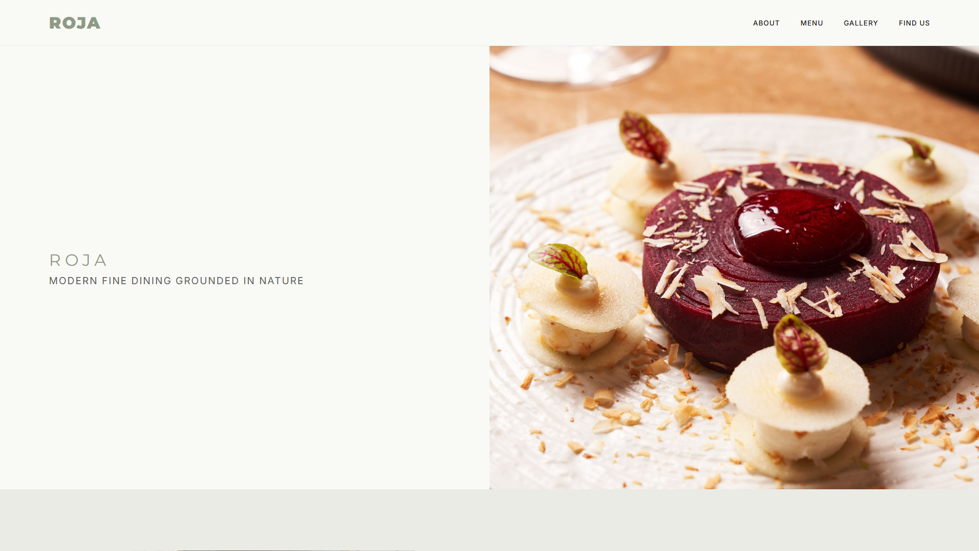 Roja website screenshot
